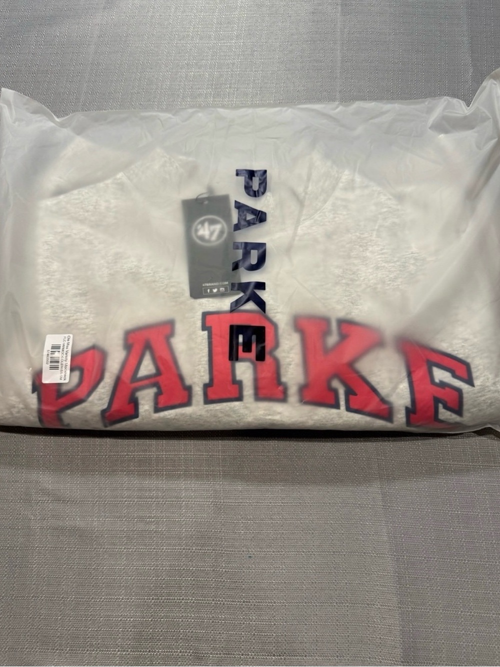 Parke Ole Miss Grey Crewneck Sweatshirt with Red Lettering - Picture 2 of 8